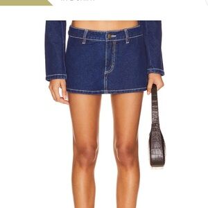 Lioness Dark Blue Denim Skirt